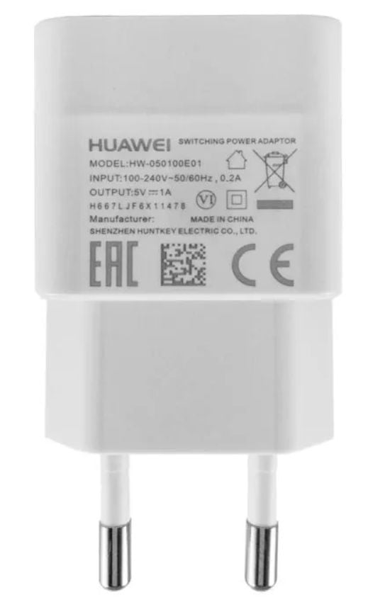 Huawei Mate 10 Lite 5V 1A USB Girişli Telefon Adaptör Şarj Aleti Beyaz