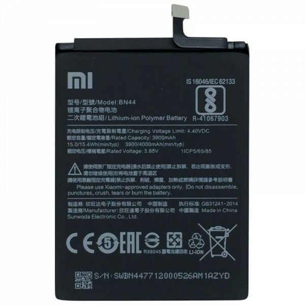 Xiaomi Orijinal Redmi 5 Plus BN44 3.85V 3900mAh 15.0Wh Cep Telefonu Batarya Pil