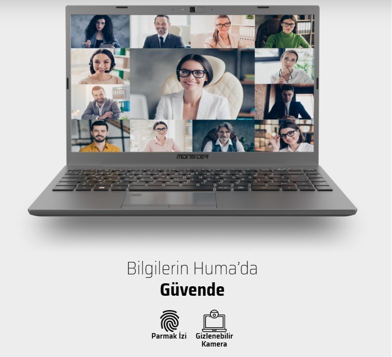 Monster Huma H4 V5.2 14,1'' İş Bilgisayarı - Gümüş Yenilenmiş Outlet İş Bilgisayarı