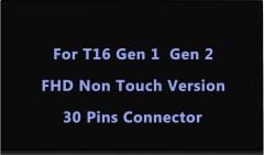 Lenovo ThinkPad T16 Gen 1 Gen 2 için 16 inç Ekran 21BV 21BW 21CH 21CJ 5D10V82408 5D10V82409 5D10V82406 5D10V82407 LED LCD Ekran Paneli FHD