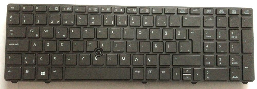 HP EliteBook 8770W 8760W Klavye Tuş Takımı 9Z.N6GPV.F0T