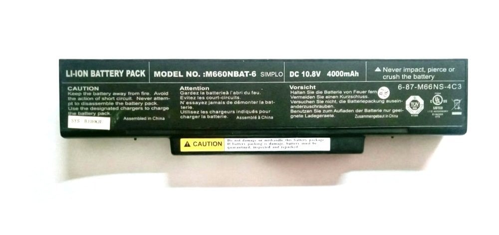 Orijinal Msi Clevo M660NBAT-6 6-87-M66NS-4C3 10.8V 4000mAh Notebook Batarya Pil