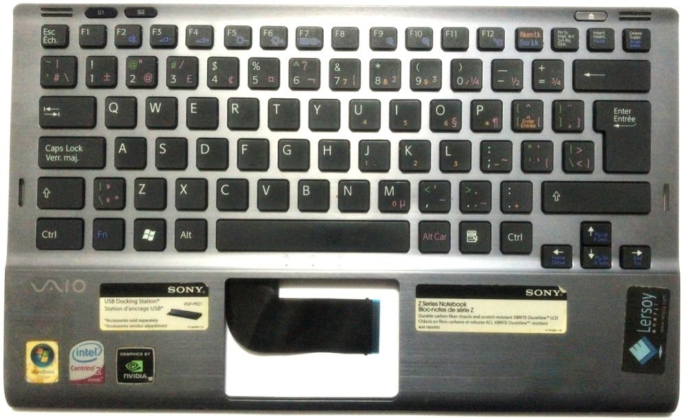 Sony Vaio VGNZ5 VGN-Z5 PCG-6122M Klavye Dahil Üst Kasa A1543477A