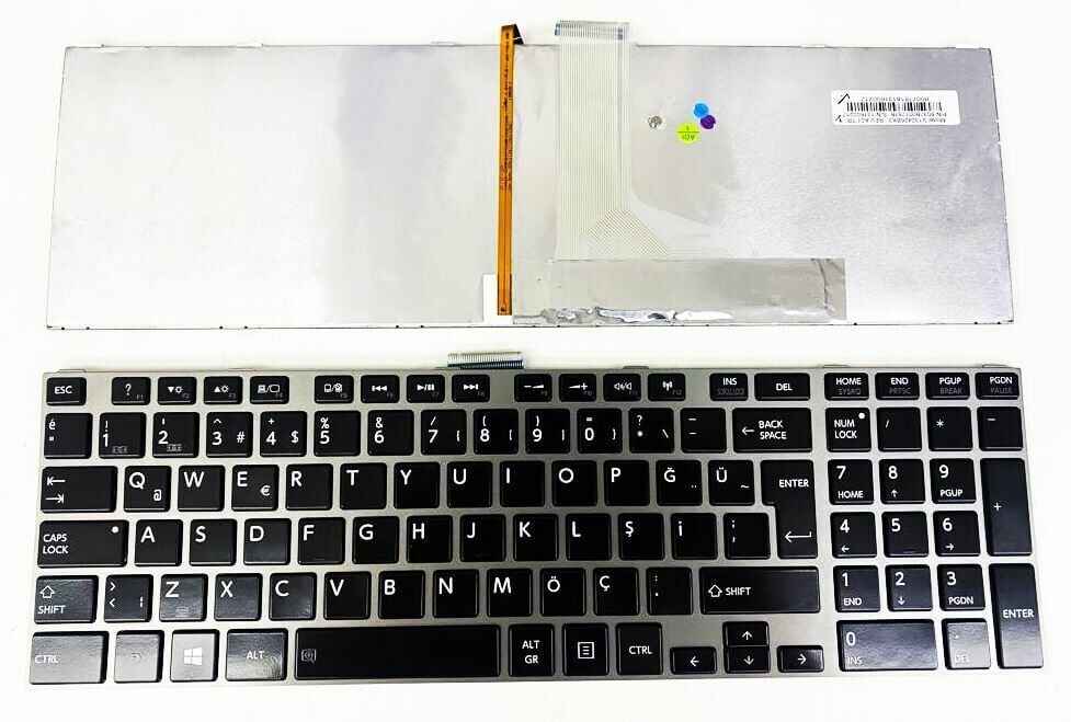 Toshiba Işıklı orjinal S75T-A L70-A S50T-A L55-A S50-A M50-A S70-A   S850 S855 S855D S870 S875 S875D P850 P850D P855 P855D P870 P870D P875D  Aydınlatmalı Klavye Tuş Takımı