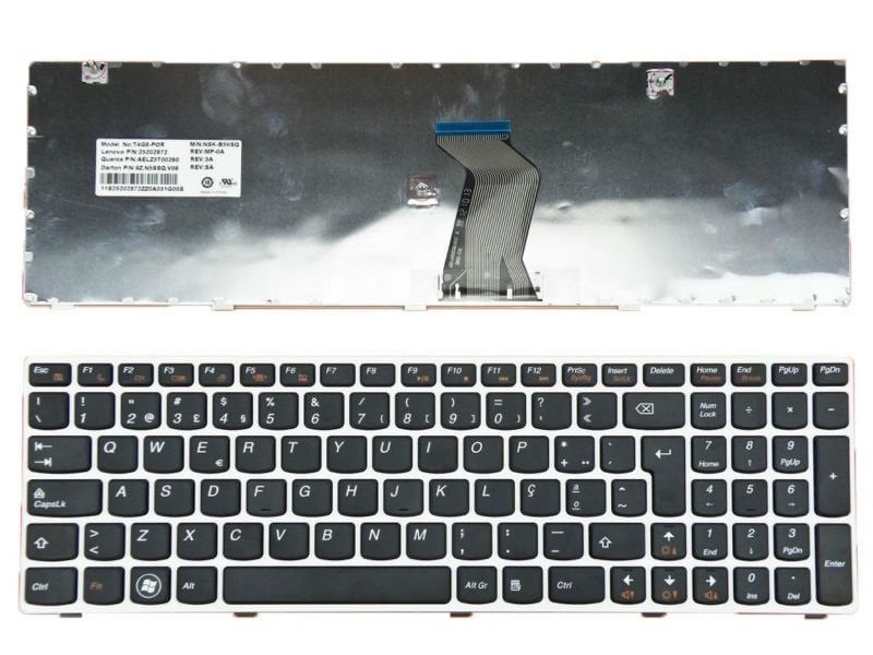 Lenovo Ideapad Z580 Z585 Z580A Z585A 20135 Notebook Klavye Laptop Tuş Takımı