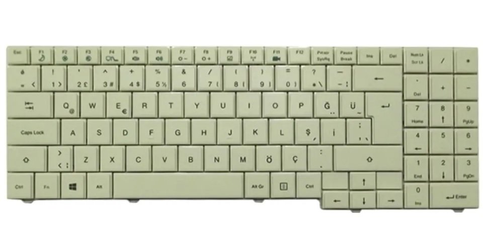Casper Nirvana MP-09R16TQ-3631 MP-09R16TQ-36041 Notebook Klavye Laptop Tuş Takımı - Beyaz