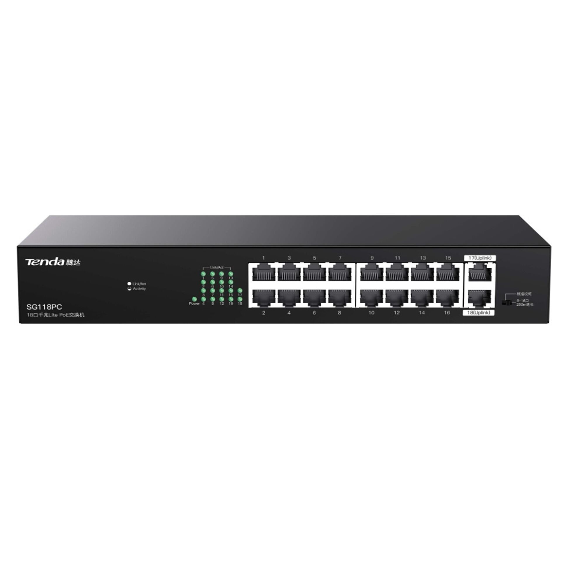 TENDA SG118PC 18PORT GIGABIT 10/100/1000 POE+ SWITCH