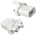 Huawei 02221232 HW-050100B01 5V 1A ingiliz Priz USB Girişli Adaptör Şarj Aleti Beyaz