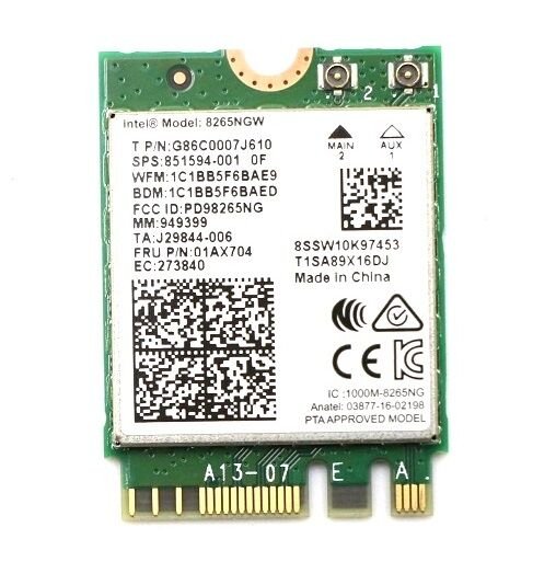 Lenovo Orijinal Flex 5-14 5-1470 80XA 81C9 Notebook Wireless Wifi Bağlantı Lan Kartı