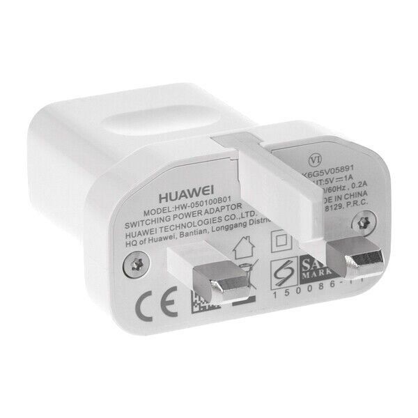 Huawei P7 P8 5V 1A ingiliz Priz USB Girişli Adaptör Şarj Aleti Beyaz