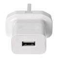 Huawei Y3 Y6 Y5 5V 1A ingiliz Priz USB Girişli Adaptör Şarj Aleti Beyaz