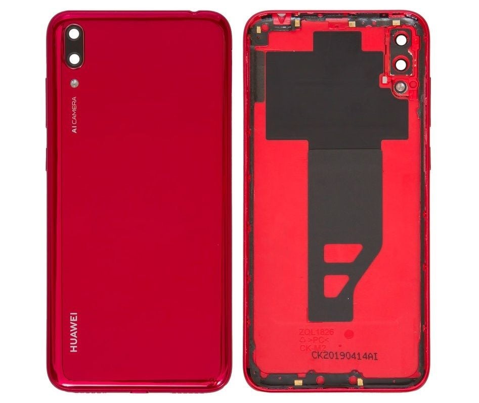 Huawei Y7 Pro 2019 DUB-LX2 Telefon Arka Kasa Kapak Kırmızı 02352KKQ