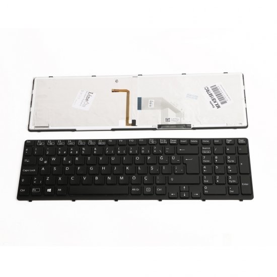 Sony Vaio SVE171 Serisi 9Z.N6CBW.G0T Ledli Notebook Klavye (Siyah)