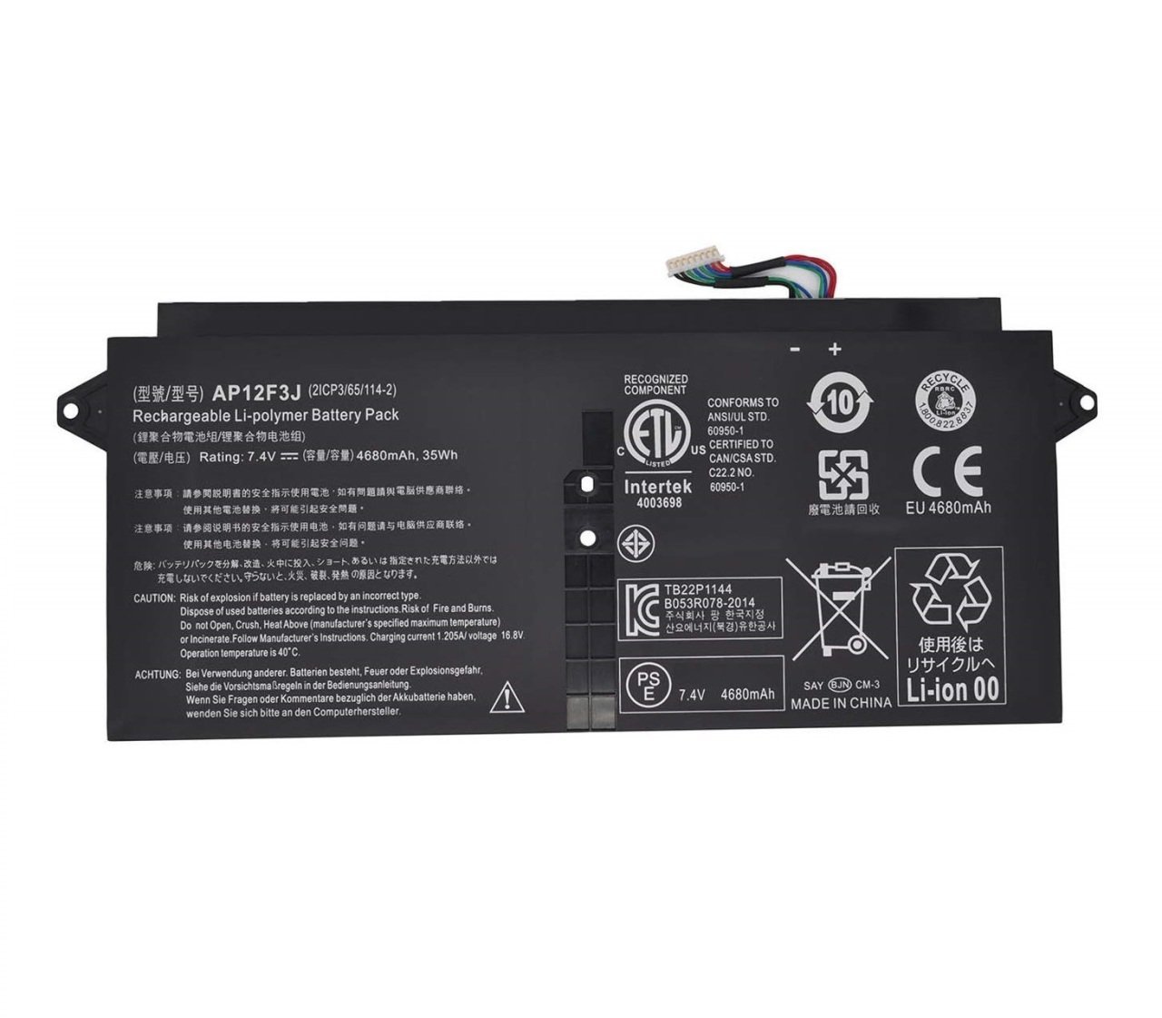 Acer Aspire S7-391, AP12F3J Notebook Bataryası Laptop Pili