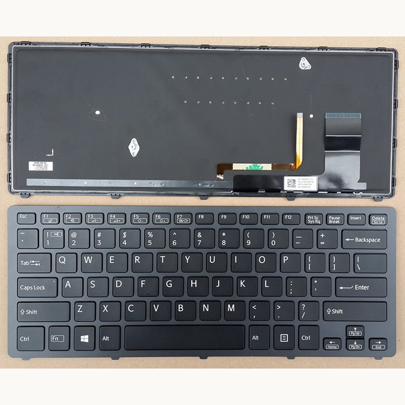 Sony Vaio SVF14N Serisi 9Z.NABBQ.80T Ledli Notebook Klavye (Siyah)