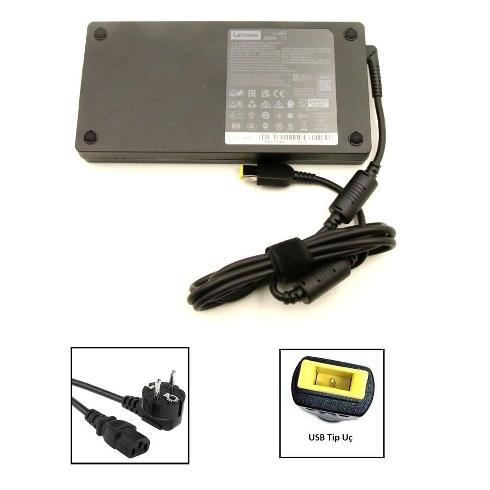 Orijinal Lenovo Legion 20V 15A 300W Usb Uç Notebook Adaptör Laptop Şarj Aleti