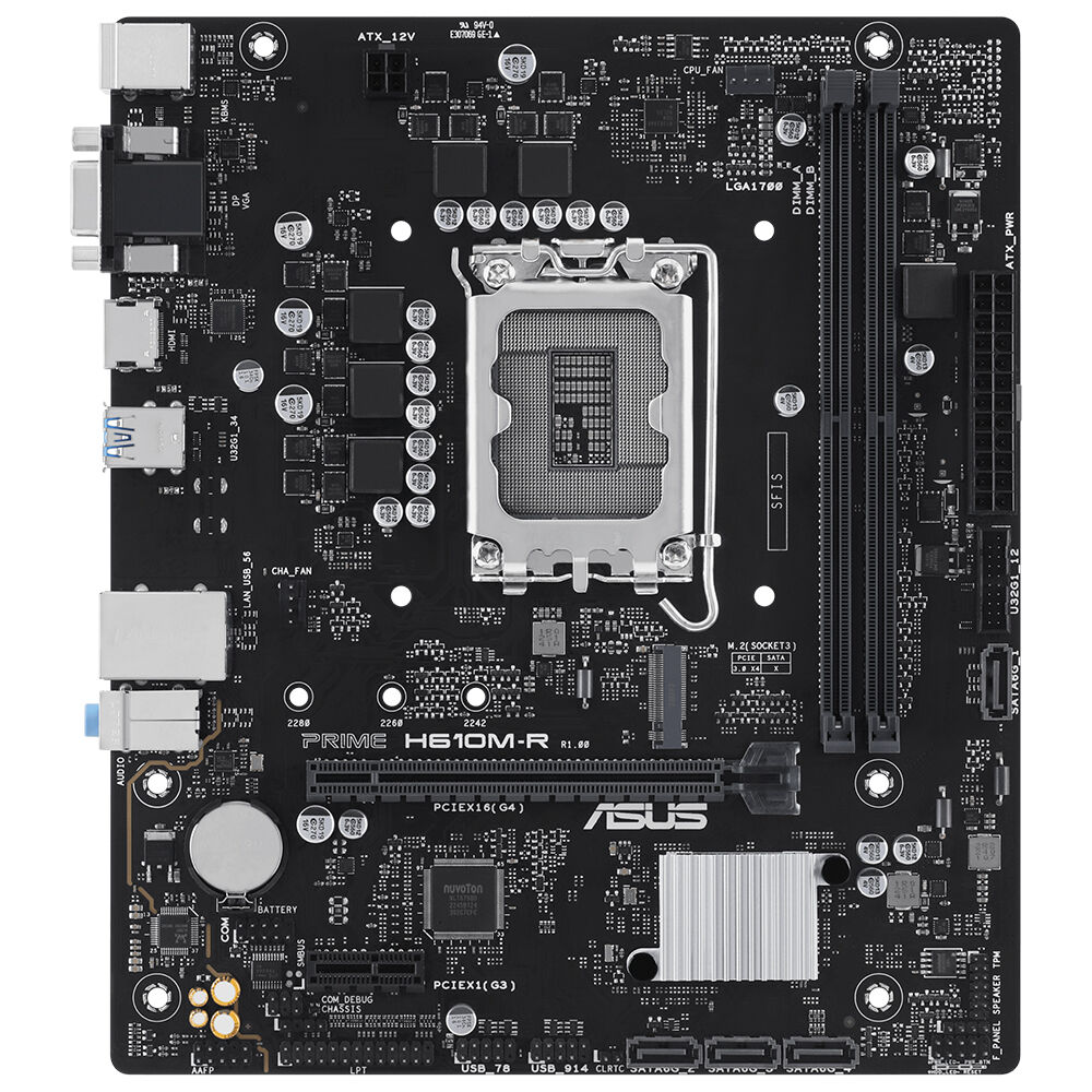 ASUS PRIME H610M-R D5-SI  DDR5 3200(OC) MATX 1700P