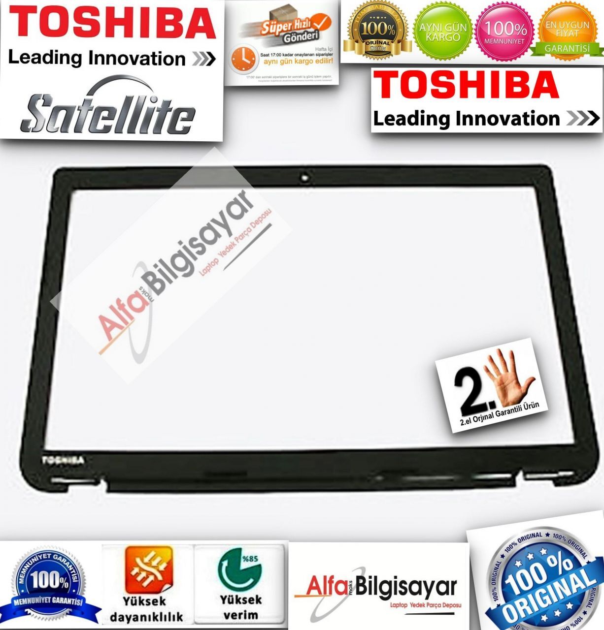Toshiba L50-A Serisi S50 S55 S55D L50-A L55-A L55D-A L55 L50 L55 L55D L50D S50 S50D S50t S50Dt s55-a s55t-a çerçeve bezel çıta  2.el Sorunsuz