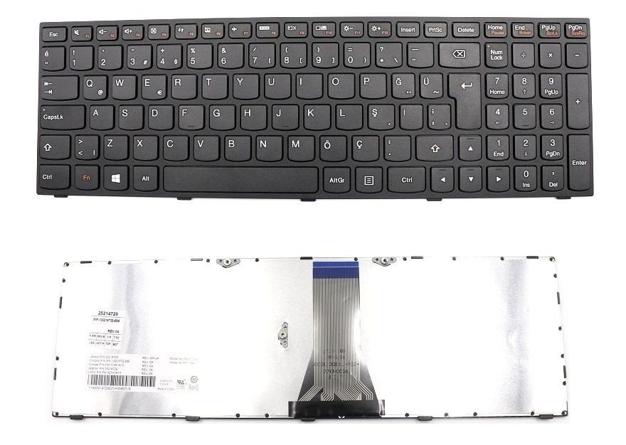 Lenovo Orijinal ideapad 300-15IBR 80M3 Notebook Siyah Klavye Laptop Tuş Takımı