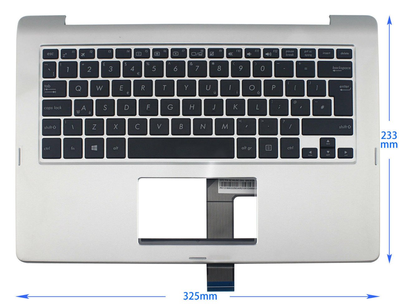 Asus TP300 TP300L TP300LA Klavye Dahil Üst Kasa 13NB05Y1AM0341