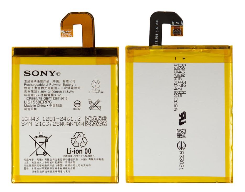 Sony Orijinal Xperia Z3 Serisi 4.35V 3100mAh 11.8Wh Cep Telefonu Batarya Pil