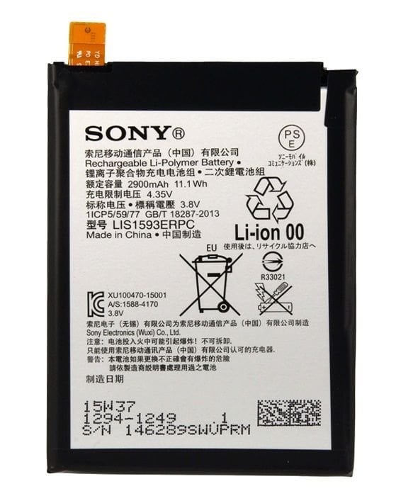 Sony Orijinal Xperia E6603 E6653 4.35V 2900mAh 11.1Wh Cep Telefonu Batarya Pil