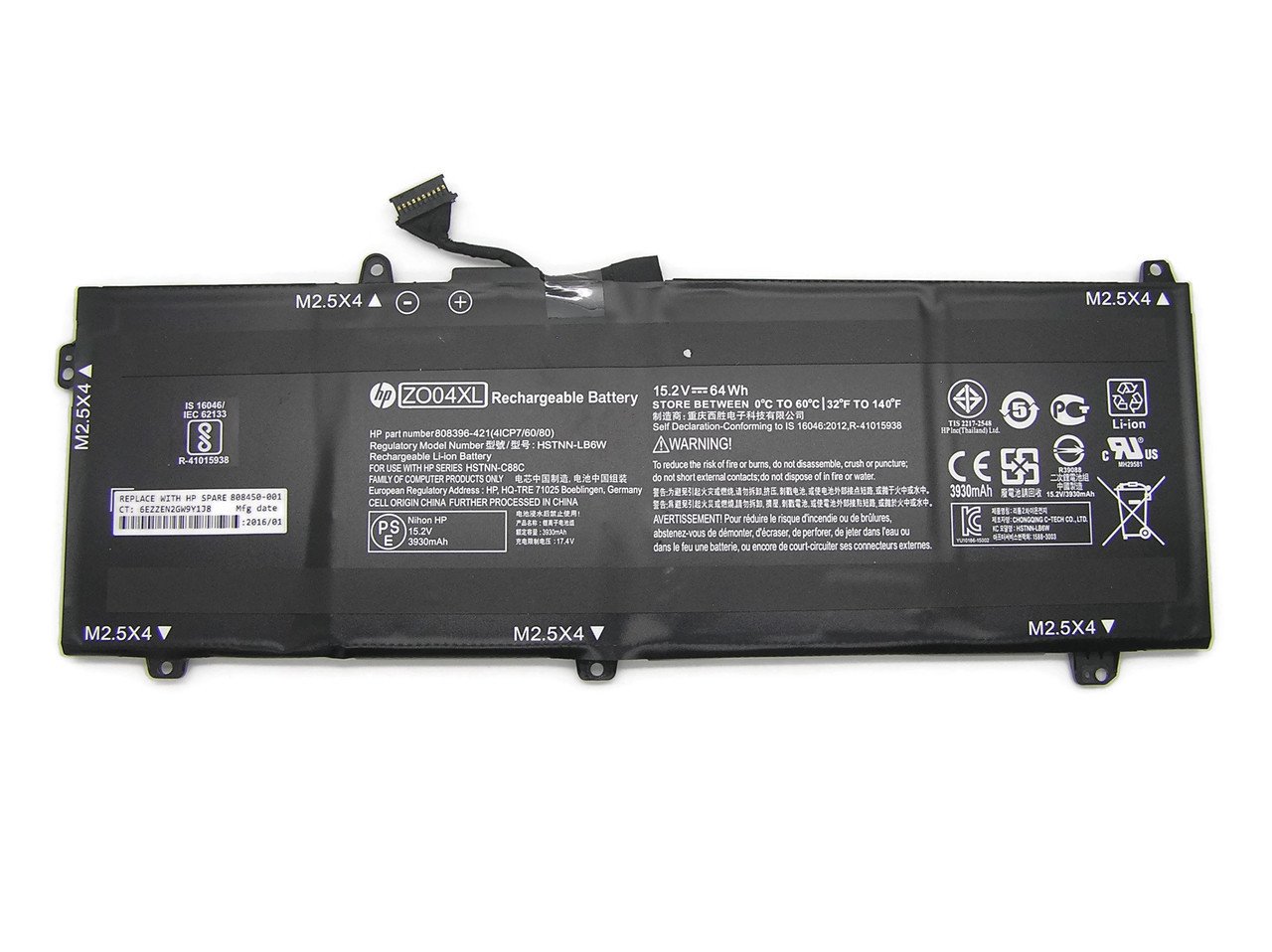 Orijinal Hp ZO04XL 15.2V 64Wh 3930mAh Notebook Batarya Laptop Pil