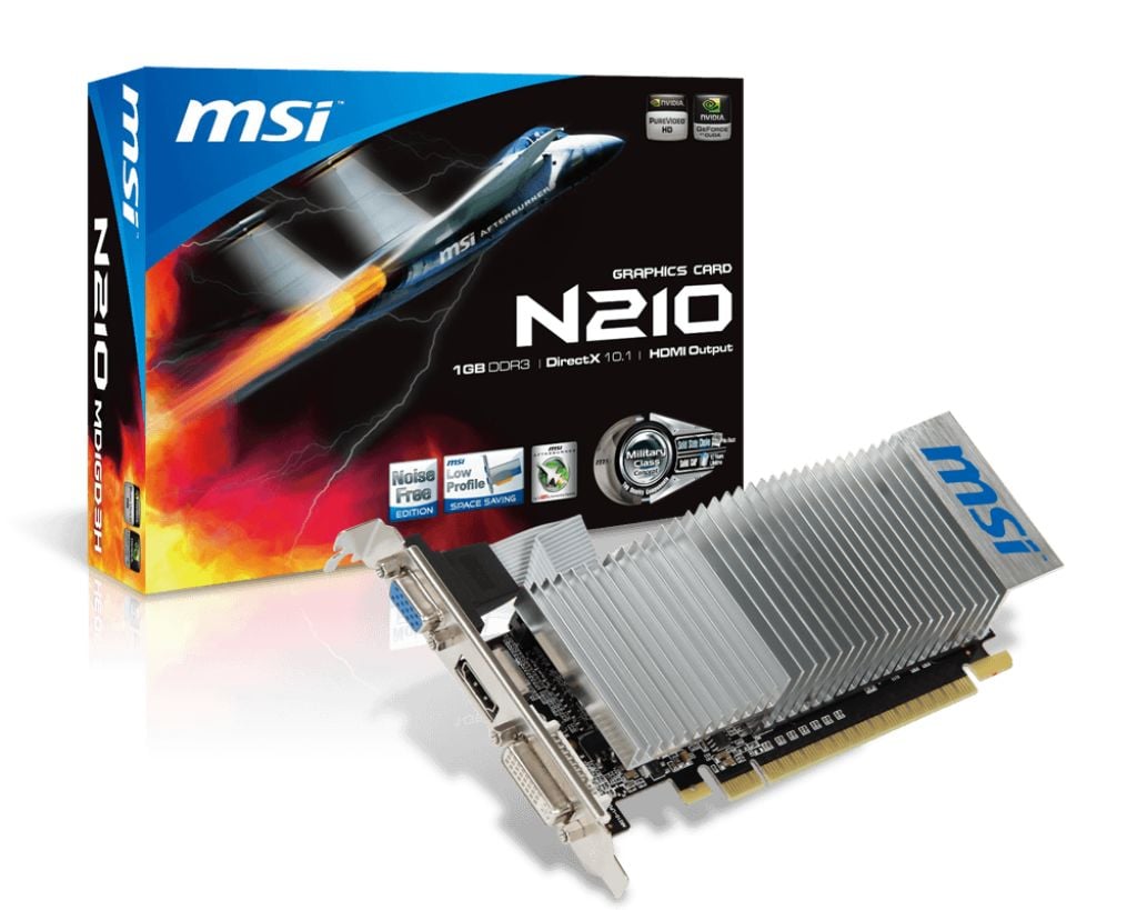 MSI N210-1GD3/LP 64Bit 1GB DDR3 VGA DVI HDMI 64B