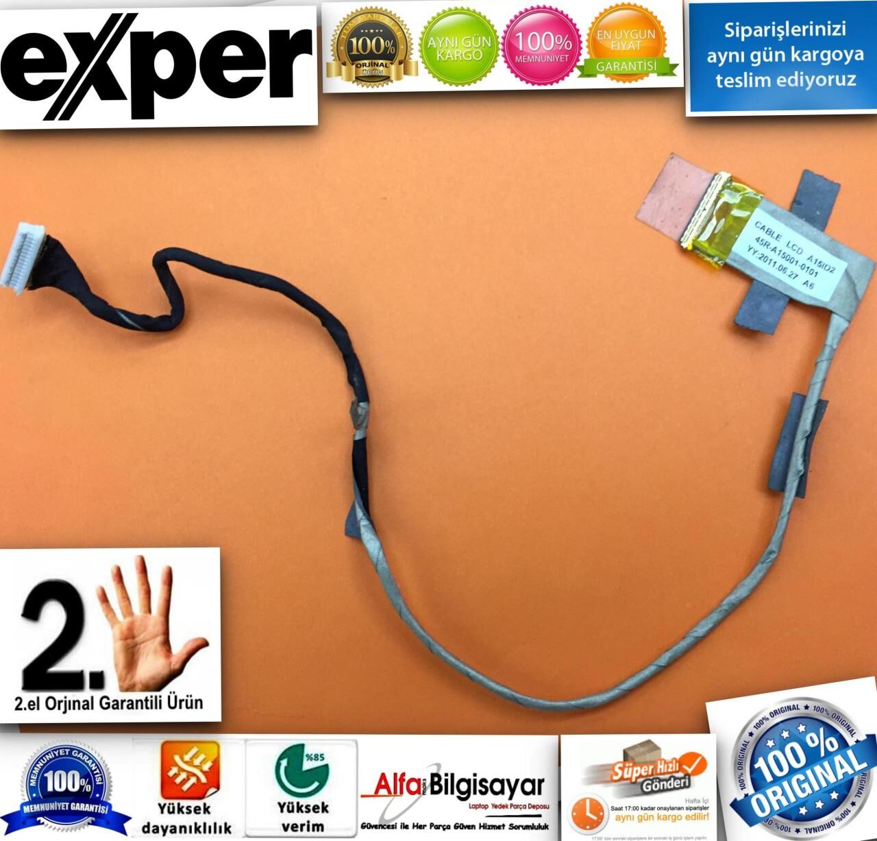 Exper karizma A15 A15H S1560UH S1560US KABLO 2.EL .el  Led Lcd Lvds Data Kablo 2.el