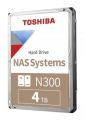 4TB TOSHIBA N300 7200RPM SATA3 NAS 128MB HDWQ140UZSVA