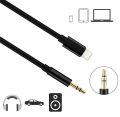 Apple iPhone 7 8 X Lightning to Aux Çevirici Kablo SİYAH