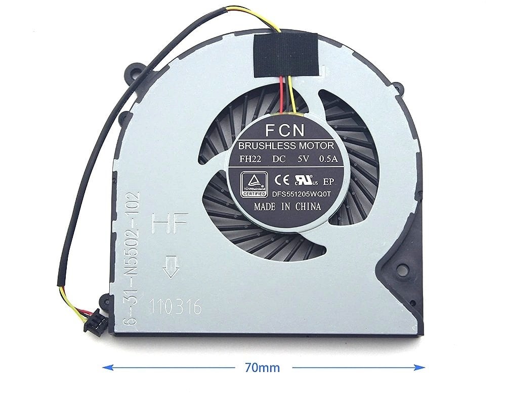 Orijinal Monster Clevo DFS551205WQ0T Cpu Soğutucu Fan