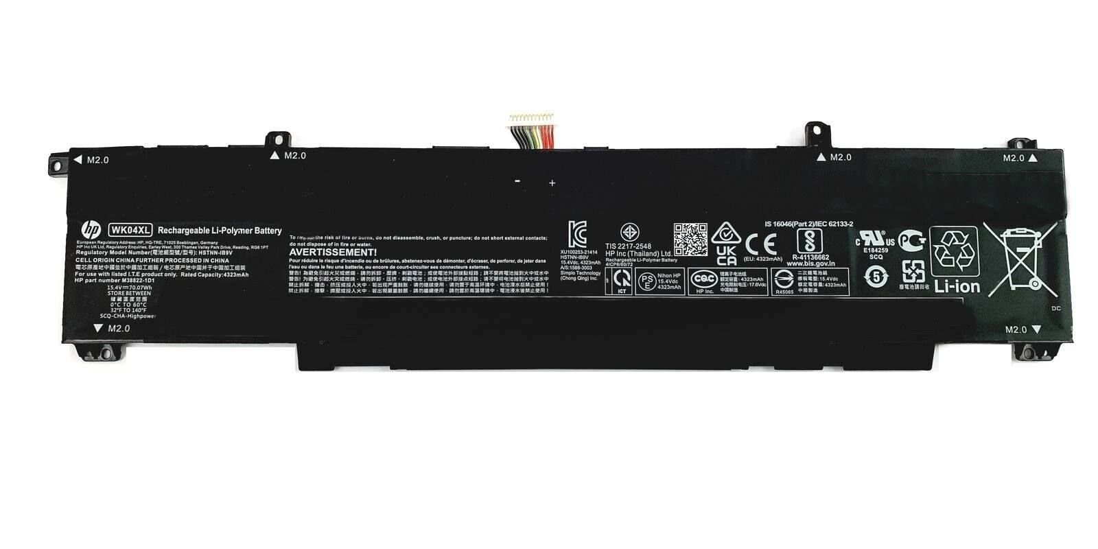 HP Victus 16-D, 16-E, 16-R, 16-S, 15-FA, 15-FB WK04XL Hstnn-IB9V, M38822-1D1 HSTNN-OB2C Tpn-q263 Tpn-q264 Tpn-q278 Tpn-q279 HSTNN-WB0B M38822-1D1 M38822-AC1 M38822-CE1 M38822-171 M39179-005 WK04070XL WKO4XL 4ICP6/60/72  Batarya Pil