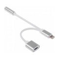 Apple iPhone Lightning To 3.5mm Ses Çevirici Aux Kablo Aktarım Kulaklık Dönüştürücü GRİ