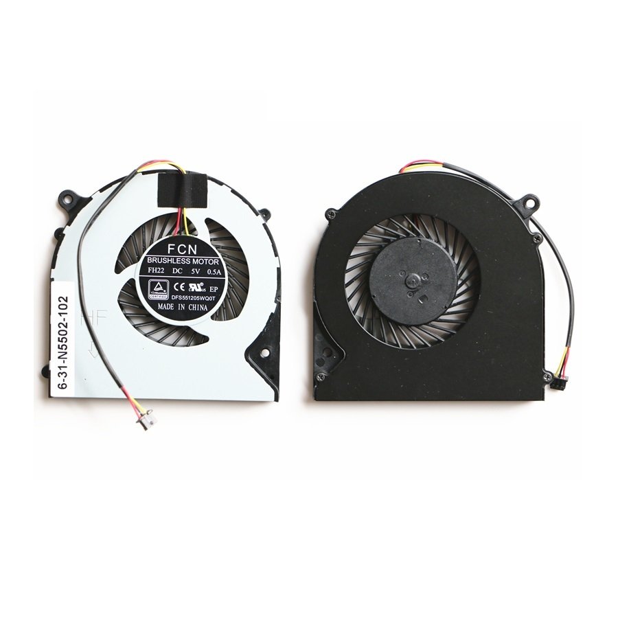 Orijinal Monster Clevo DFS551205WQ0T Çift Sol Sağ L+R Cpu Soğutucu Fan