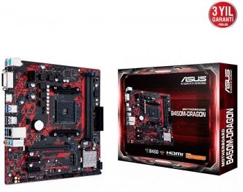 ASUS B450M DRAGON DDR4 4400(OC) DVI-D HDMI M.2 AM4