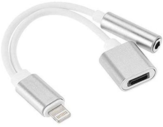 Apple iPhone 6-S 7 8 Plus İkili Aux Kulaklık + Şarj Kablosu Çevirici
