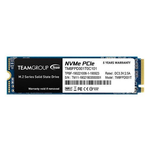Team MP33 Pro 1TB 2400/2000MB/s NVMe PCIe Gen3x4 M.2 SSD Disk  (TM8FPD001T0C101)