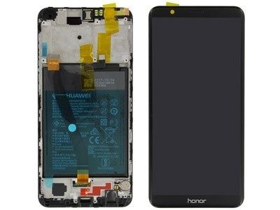 Orjinal Huawei Honor 7X Dual Sim (BND-L21) LCD Ekran Dokunmatik (Çerçeve, Pil dahil) – Siyah – 02351PUU