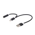 Apple iPhone Lightning USB Ses Kablosu Aux Dönüştürücü SİYAH