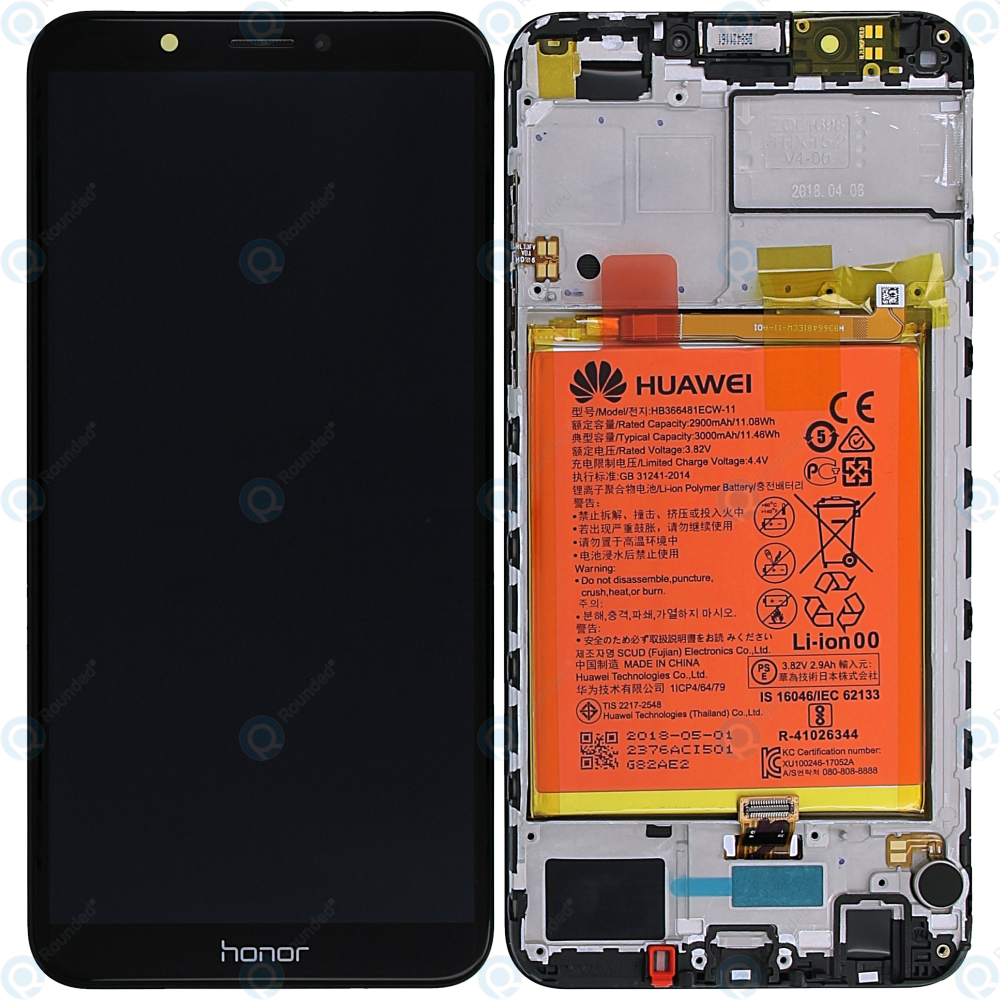 Orjinal Huawei Honor 7C  (LND-L29) LCD Ekran Dokunmatik (Çerçeve, Pil dahil) – Siyah – 02351USW