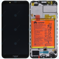 Orjinal Huawei Honor 7C  (LND-L29) LCD Ekran Dokunmatik (Çerçeve, Pil dahil) – Siyah – 02351USW