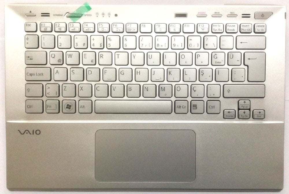 Sony Vaio SVS13 SVS131 Ledli Klavye Dahil Üst Kasa 025-4013-2171-A