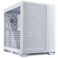 Lian Li O11 Air Mini White O11AMW 2x140mm/1x120mm PWM Fan Mesh Temperli Cam USB Type-C Beyaz ATX Mini-Tower Gaming Kasa