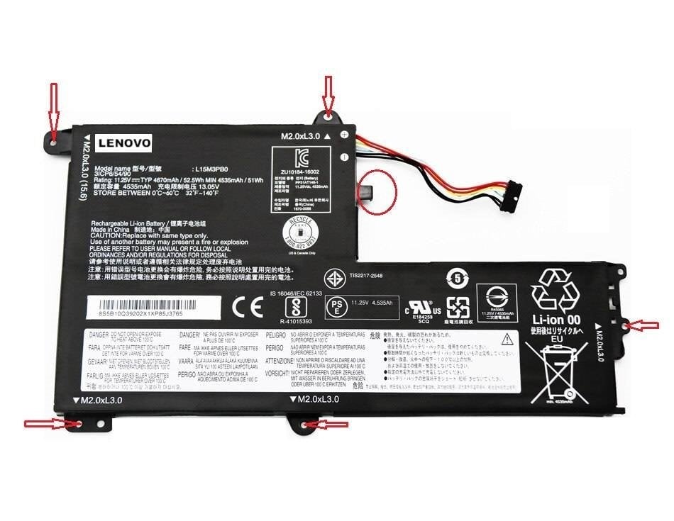 Orijinal Lenovo ideapad 5B10W67239 81DC00EJTX Notebook Batarya Laptop Pil