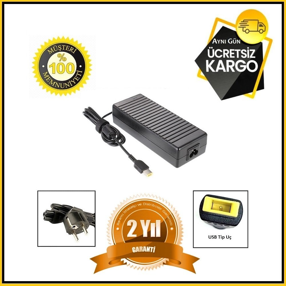 Lenovo 20V 6.75A USB Uç Notebook Adaptör Şarj Aleti