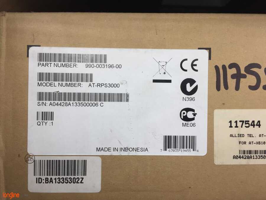 İkinci El Allied Telesis AT-RPS3000 power supply FOR AT-X610 990-003196-0