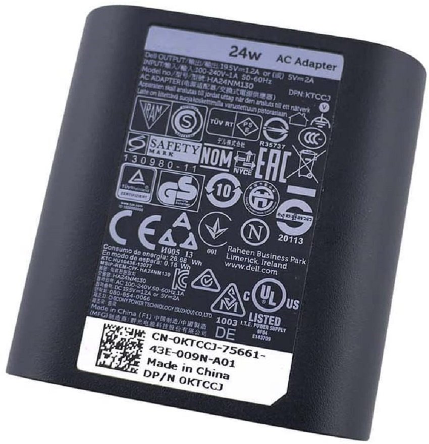 Orijinal Dell 19.5V 1.2A - 5V 1.2A - 2A 24W Şarj Aleti Adaptör CN-0KTCCJ HA24NM130