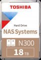 18TB TOSHIBA 7200RPM N300 SATA3 512MB HDWG51JUZSVA