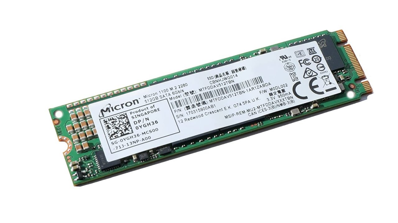 Orjinal 512 GB M2 SATA FLASH SSD  Micron MTFDDAV512TBN Flash SSD Harddisk
